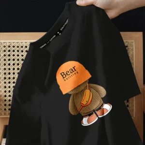 Cotton Korean Women / Men T Shirt Oversized Casual (black)